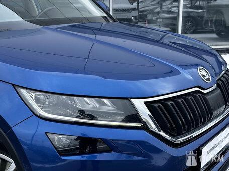 Skoda, Kodiaq, 2000, 180, бензин, внедорожник, робот, полный привод, среднее состояние, левый, синий, 2 230 000 ₽