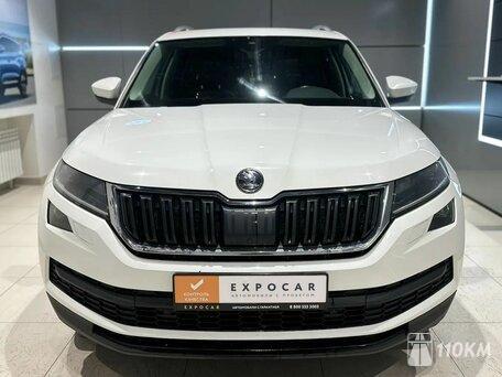 Skoda, Kodiaq, 2000, 180, бензин, внедорожник, робот, полный привод, среднее состояние, левый, белый, 2 990 000 ₽