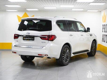 Infiniti, QX80, 5600, 405, бензин, внедорожник, автомат, полный привод, среднее состояние, левый, белый, 9 999 000 ₽